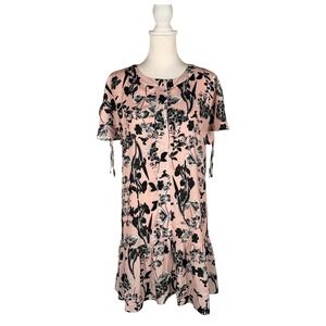 Parker Floral Drop Waist Dress Women's M Pink Feminine Soft Girl Mini Romantic